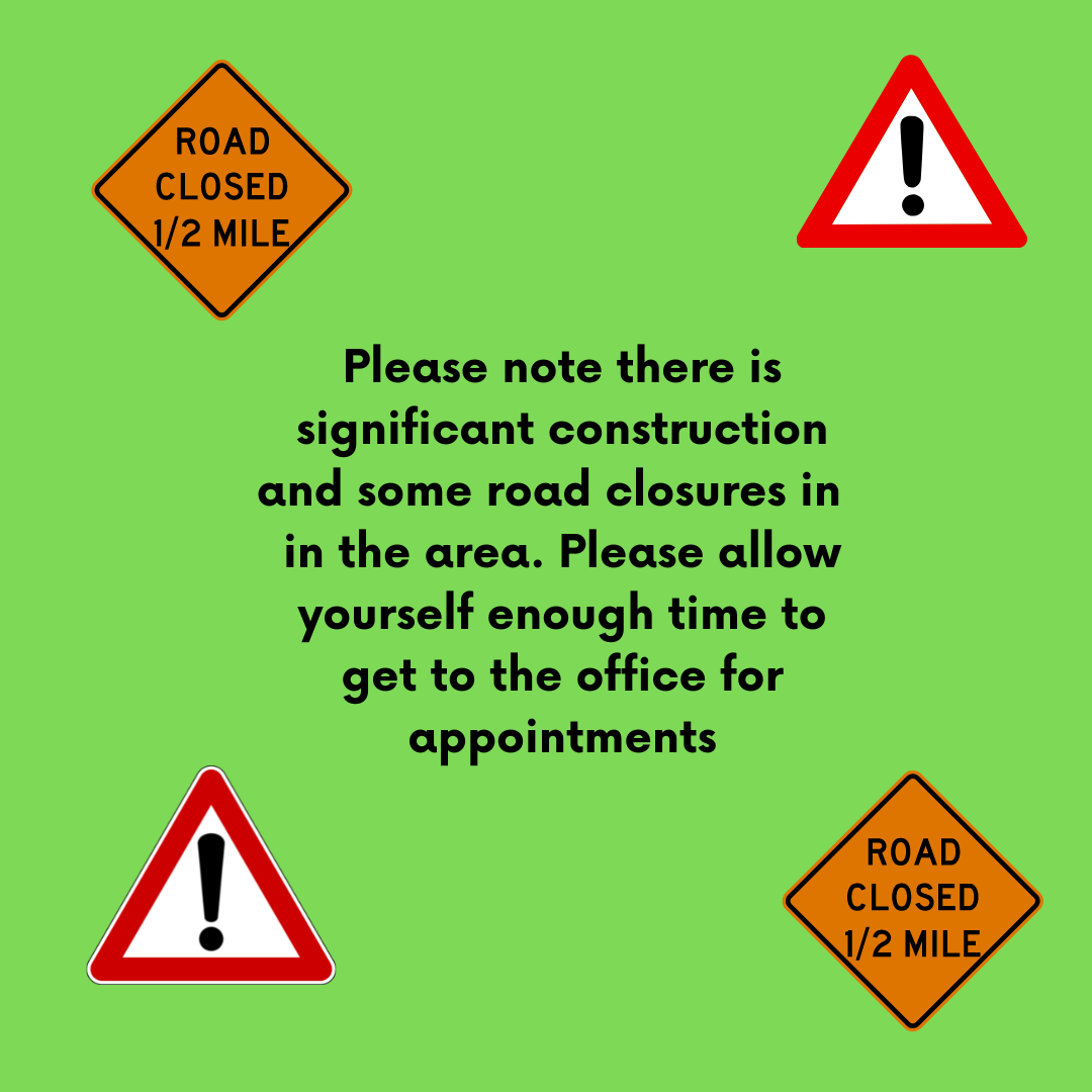 Road Closure Text Image in Green Color Template